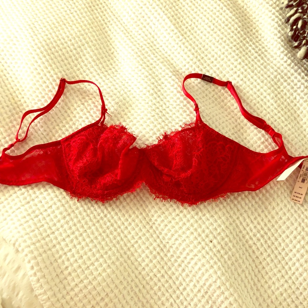 VS Dream Angels Wicked Unlined Lace Bra 34C